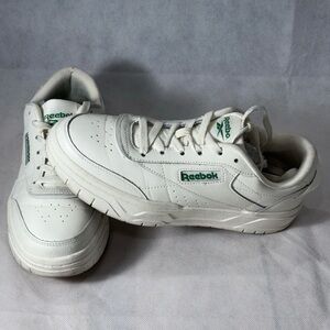 Reebok White and Green Sneakers